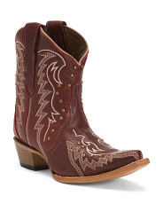 Made In Mexico Leather Embroidery And Studs Ankle Western Boots | Women's Shoes | Marshalls | Marshalls
