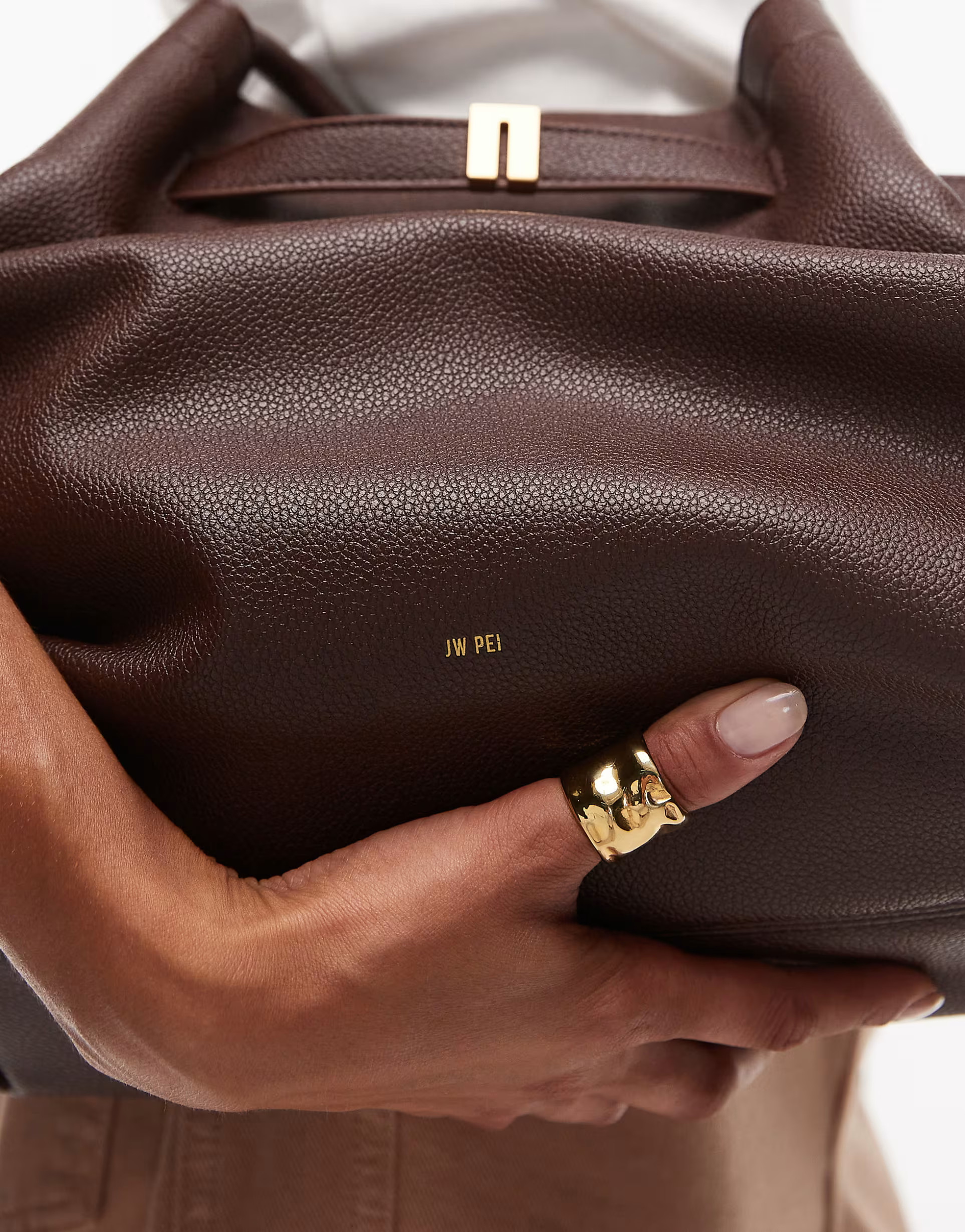 JW PEI Hana medium tote bag in dark brown | ASOS (Global)