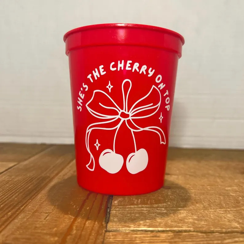 Shes the Cherry on Top Frosted Cups Bachelorette Party Favors Bach Party Gifts Personalized - Ets... | Etsy (US)