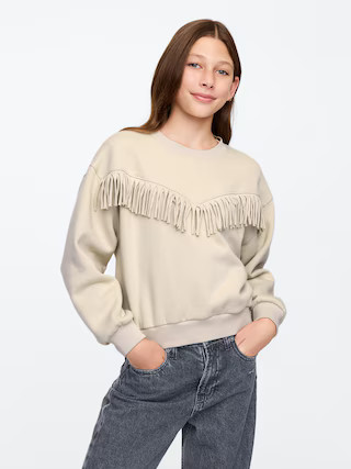 Kids VintageSoft Fringe Sweatshirt | Gap (US)