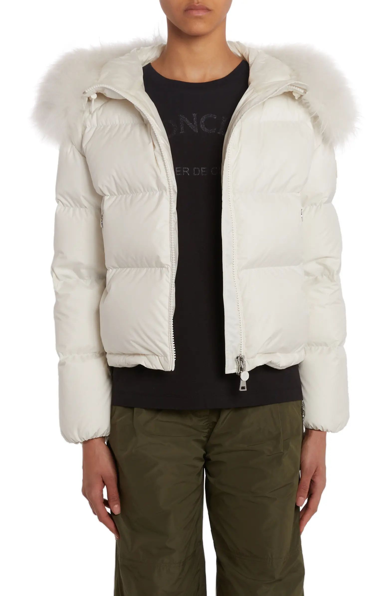 Mino Quilted Down Jacket with Removable Genuine Shearling Trim | Nordstrom