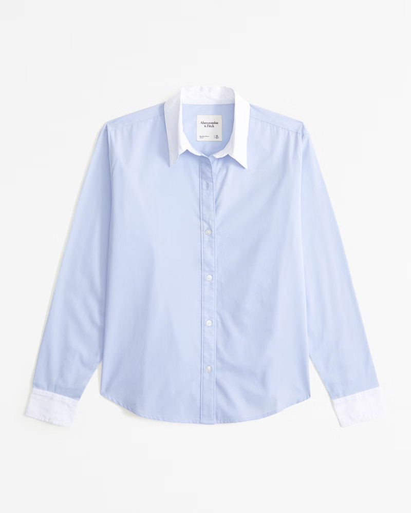 Relaxed Poplin Shirt | Abercrombie & Fitch (US)