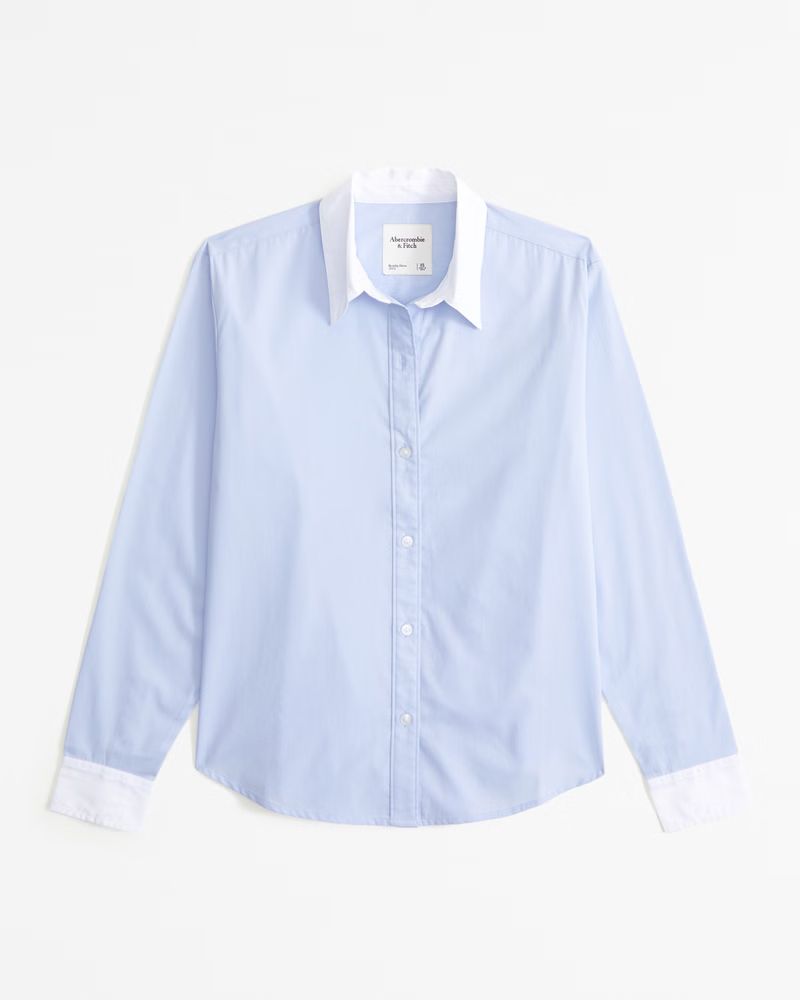 Relaxed Poplin Shirt | Abercrombie & Fitch (US)