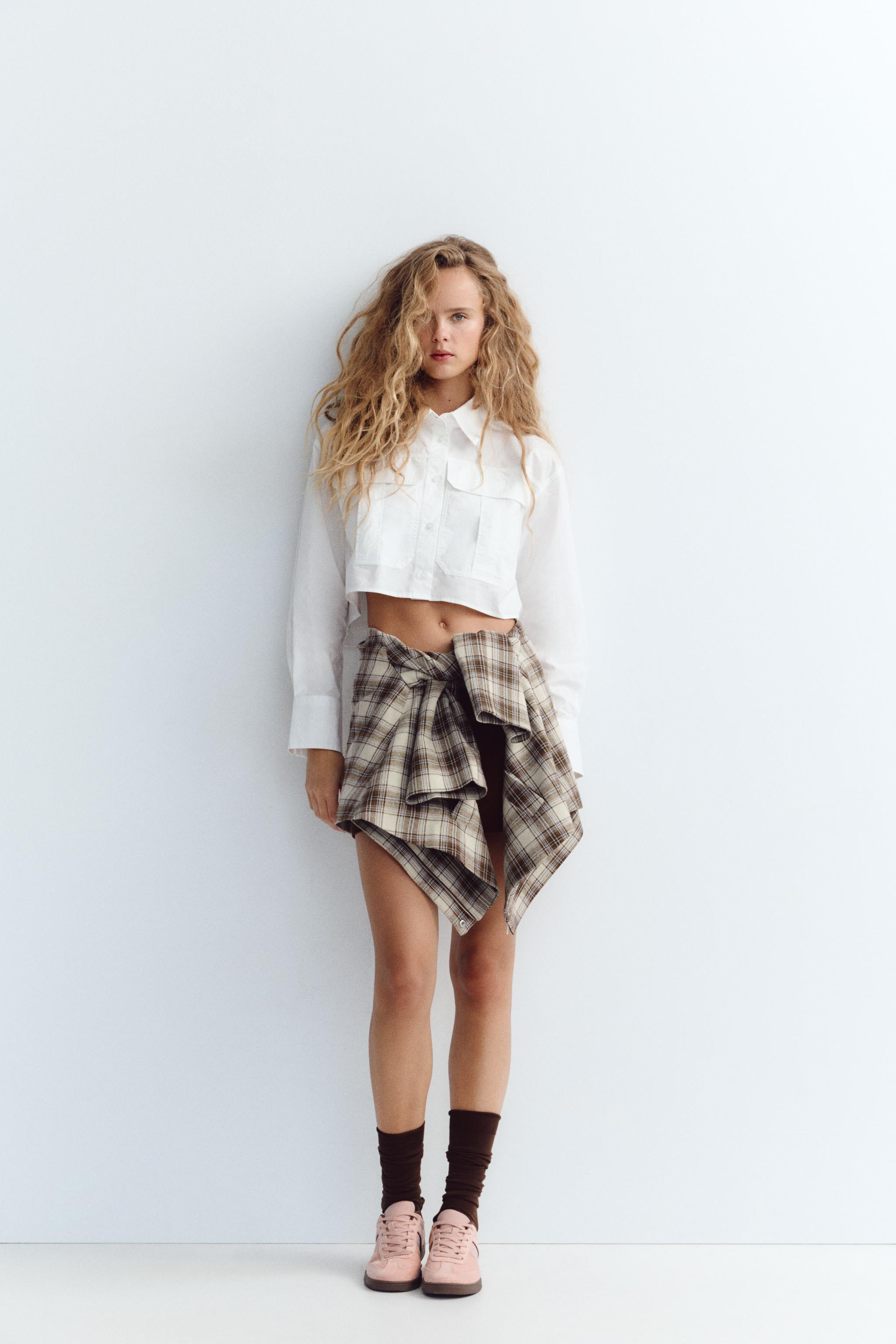 CROP POPLIN SHIRT | Zara US