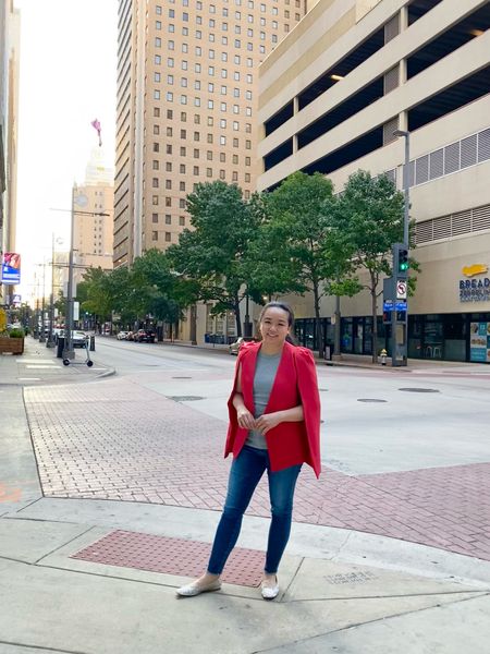 My favorite red cape blazer from my business casual look from last weekend’s business conference!!! 

#LTKfindsunder100 #LTKstyletip