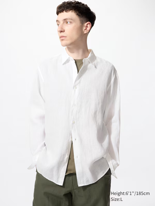 100% Premium Linen Shirt | UNIQLO (UK)