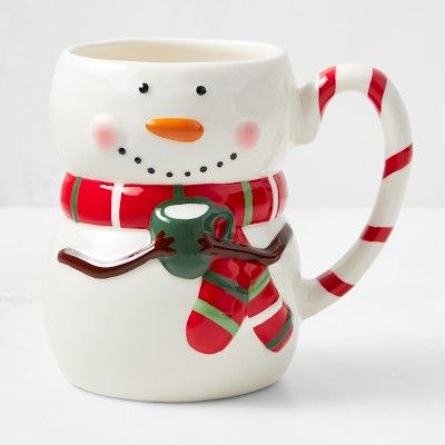 Figural Snowman Mug | Williams-Sonoma