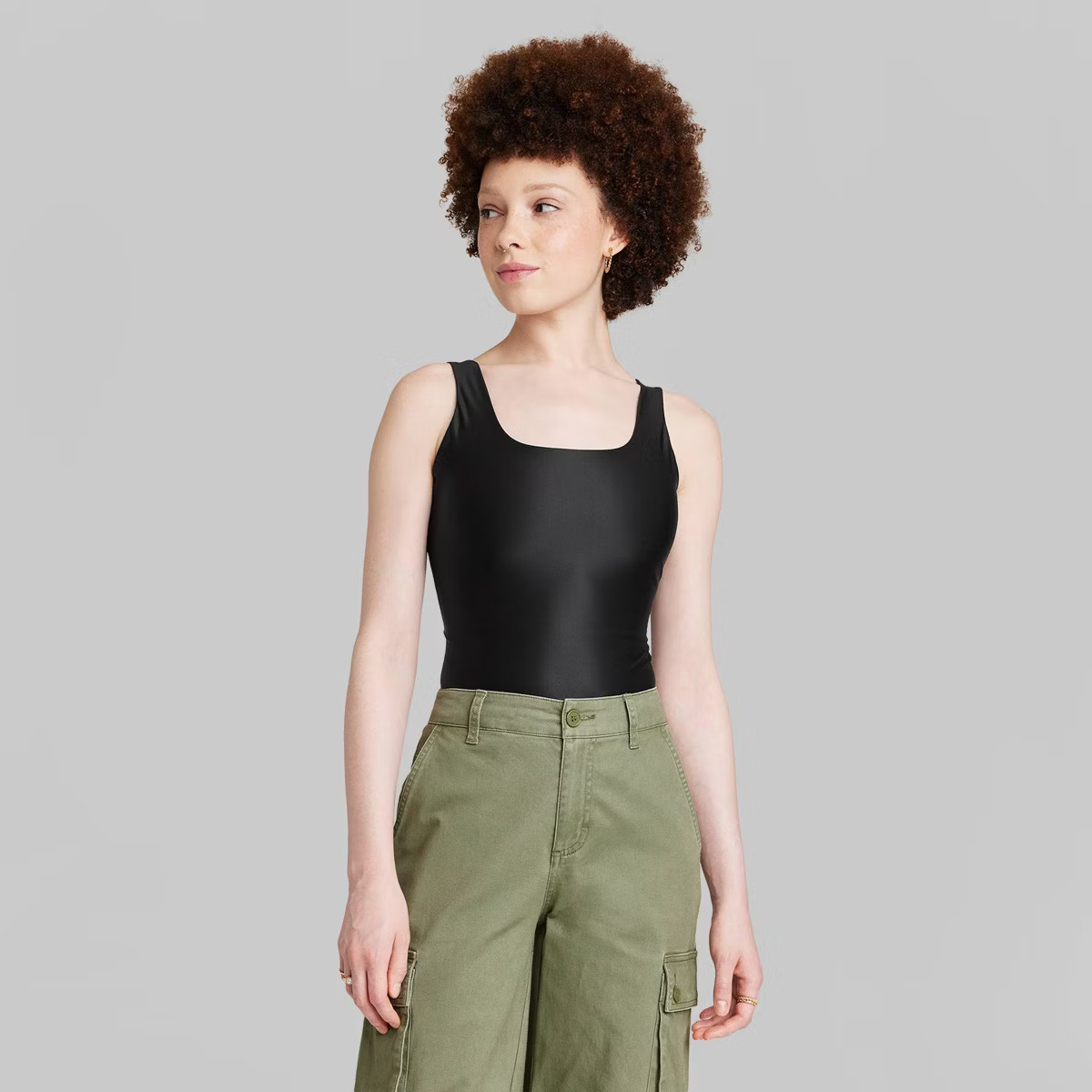 Women's Shine Knit Tank Bodysuit - Wild Fable™ | Target