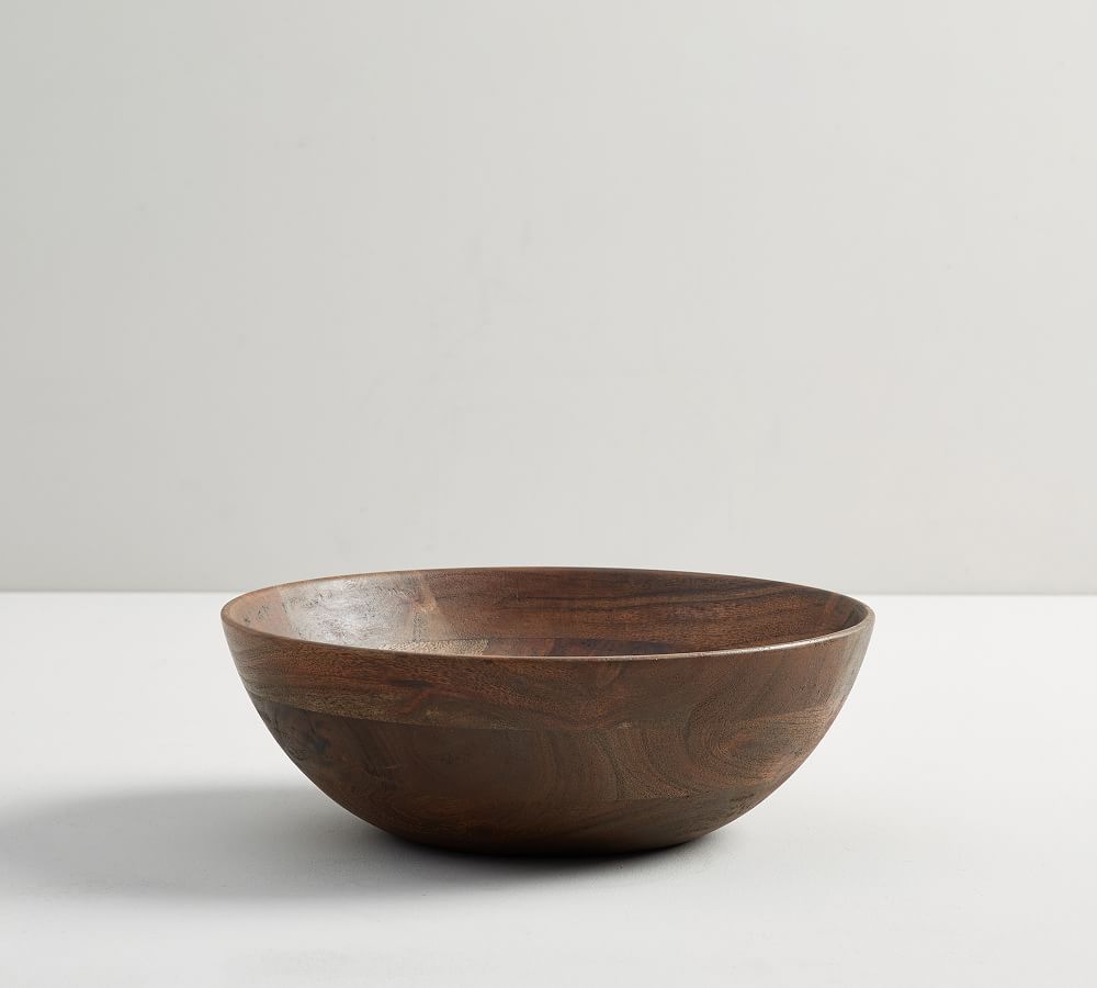 Chateau Handcrafted Acacia Wood Salad Bowls | Pottery Barn (US)