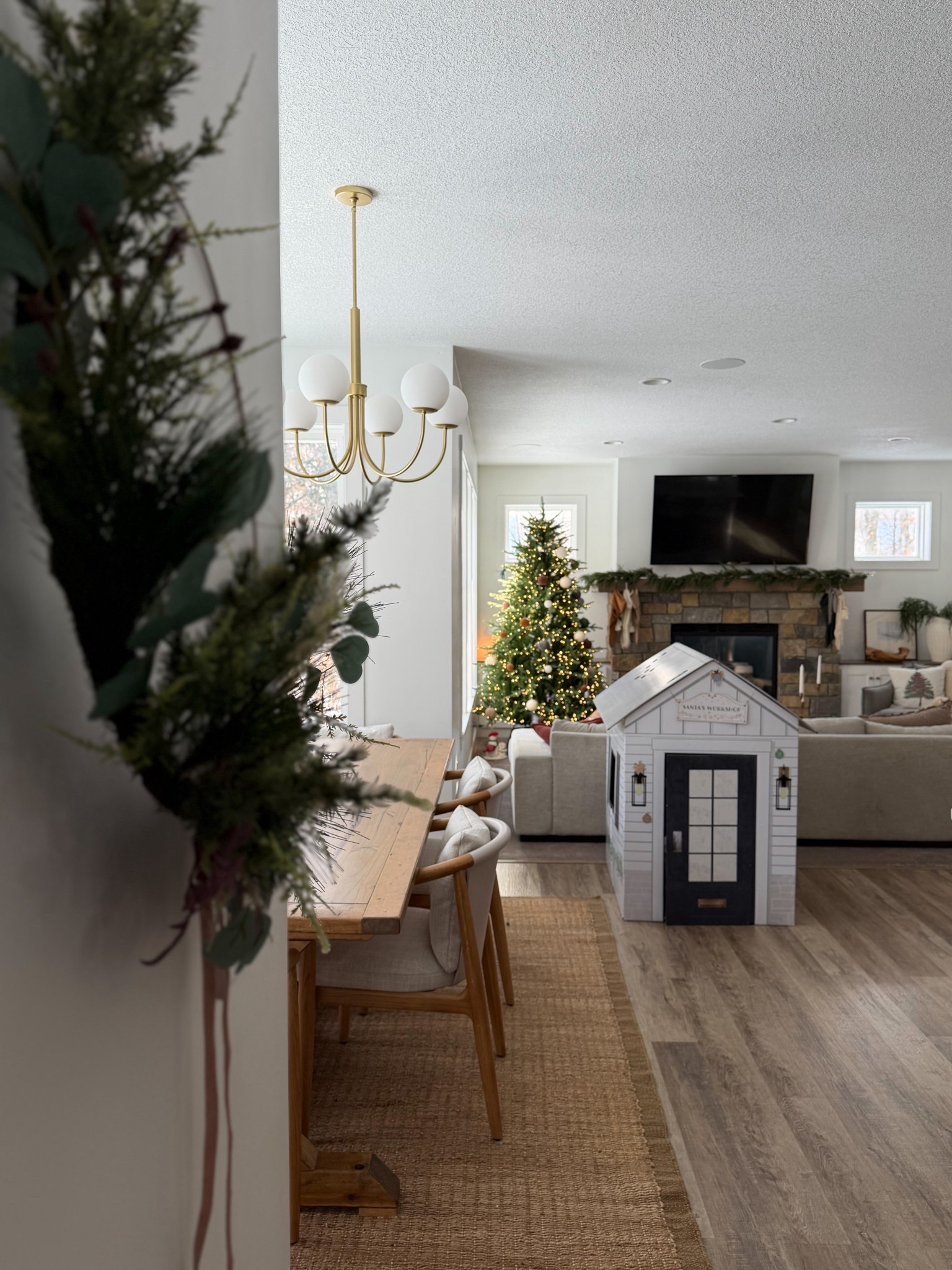 My plan was to keep this playhouse in her bedroom for the holidays… but she plays with it so much I decided to just leave it out! It makes it so much easier when it’s this adorable! 🤍🤍

This would make such a great gift! It’s made of thick cardboard material so it holds up very well and folds flat for storage! 

#LTKHoliday #LTKGiftGuide