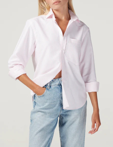 The Classic: Oxford, Rose Pink Stripe | With Nothing Underneath