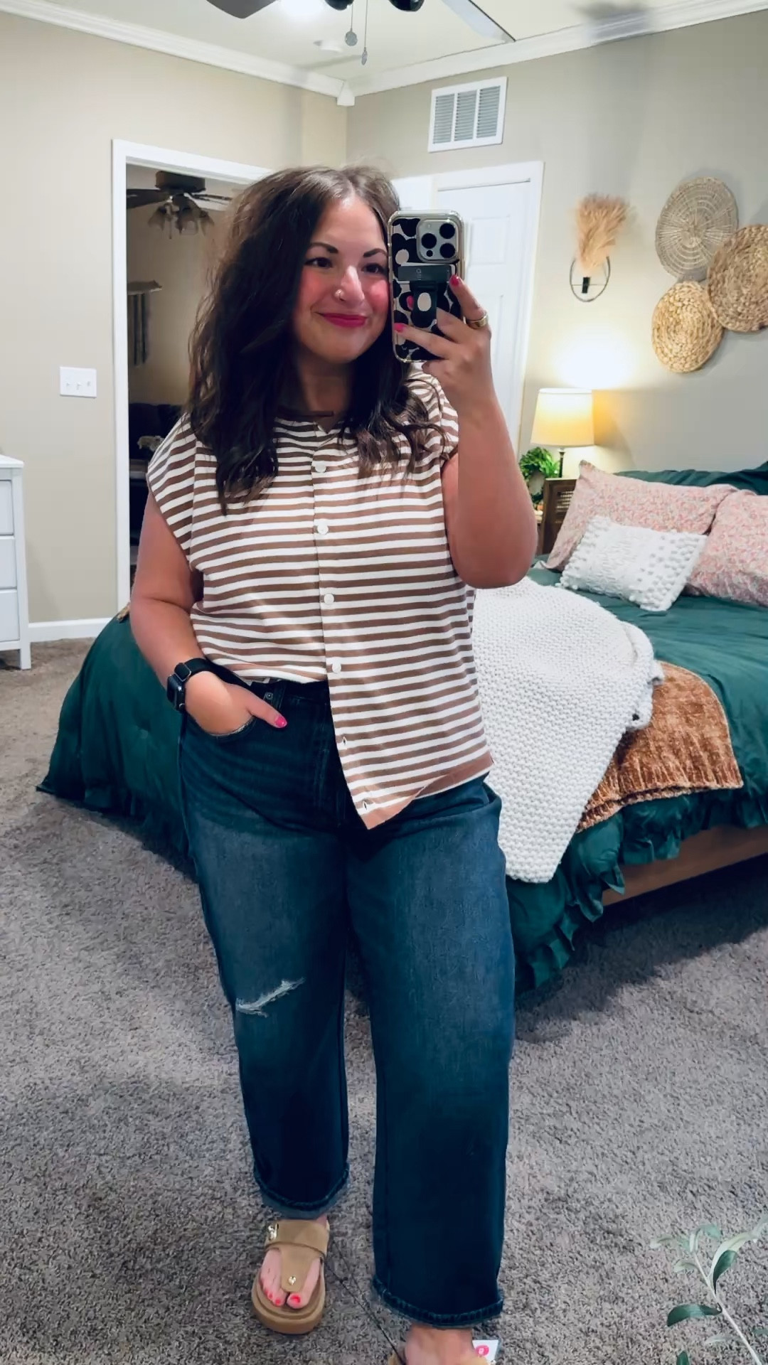 Short sleeve sweaters are one of my favorite ways to transition into spring! 🌷 This striped one from Amazon is lightweight, comfy, and easy to pair with just about anything — jeans, trousers, or even a skirt. A simple piece that still makes an outfit feel put together! ✨

sandals: fit true to size // wearing a 5
jeans: fit true to size // wearing a 14
sweater tee: fits small // wearing an XL (fits like a large) 

 

#LTKootd #LTKMidsize #LTKWorkwear