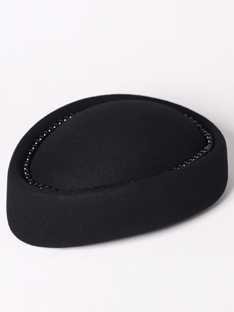Small Top Hats for Women Elegant Millinery Beret Wool Felt Fedoras Ladies Wedding Bride Church 20... | Amazon (US)