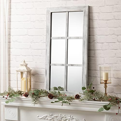 ALIMORDEN Wall Mirror Large Rectangle Window Decorative Windowpane Mirror Home Decor for Living R... | Amazon (US)