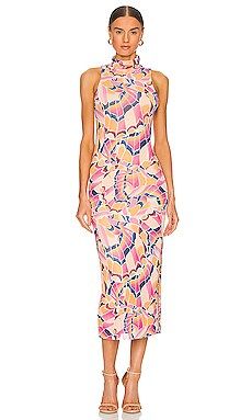 AFRM Poste Midi Dress in Summer Butterfly from Revolve.com | Revolve Clothing (Global)