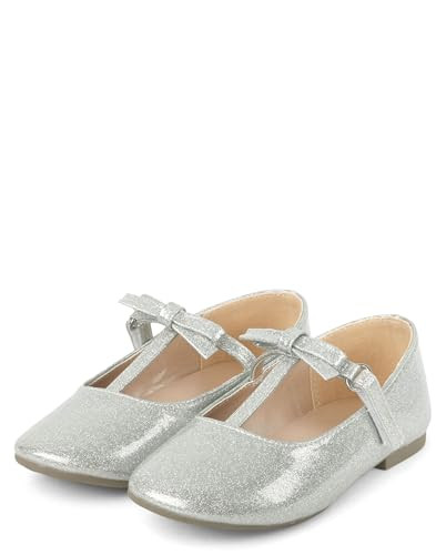 Gymboree,Girls and Toddler Dressy Ballet Flat,Silver,10 Years | Amazon (US)
