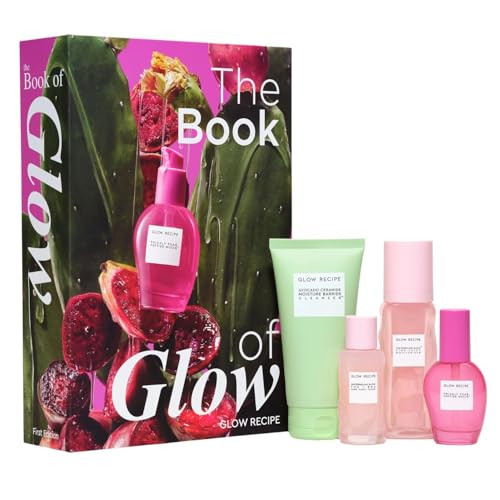 Glow Recipe The Book of Glow Skincare Ritual Set - 4-Step Korean Skincare Routine with New Prickly Pear Peptide Mucin, Best-Selling Watermelon Toner, Cleanser & Moisturizer in Display-Worthy Gift Box | Amazon (US)