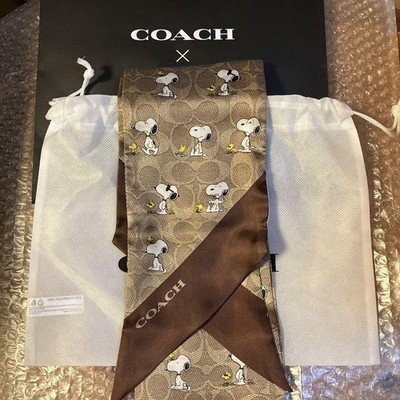 COACH x PEANUTS SIGNATURE SNOOPY SKINNY SCARF CBS42 | eBay US