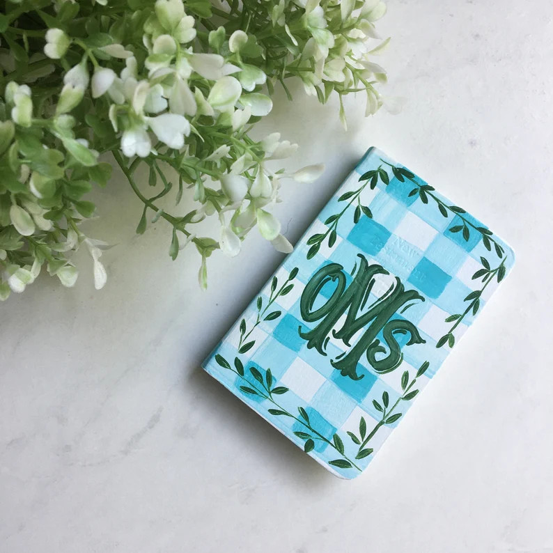 KJV Baby's New Testament Bible Check Personalized Monogram Baptism Dedication, Baby Shower Gift, ... | Etsy (US)