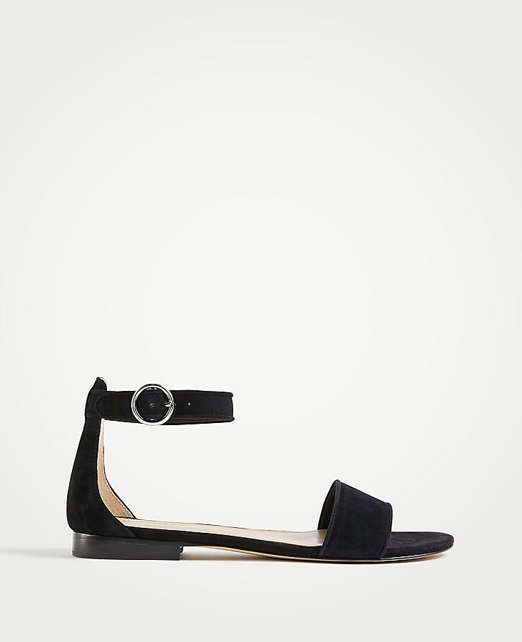 Aislyn Suede Flat Sandals | Ann Taylor (US)