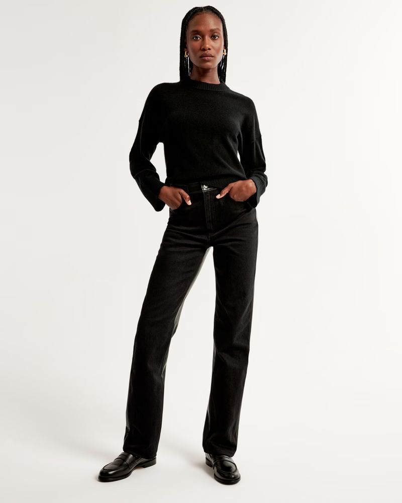 Women's Ultra High Rise 90s Straight Jean | Women's Bottoms | Abercrombie.com | Abercrombie & Fitch (US)