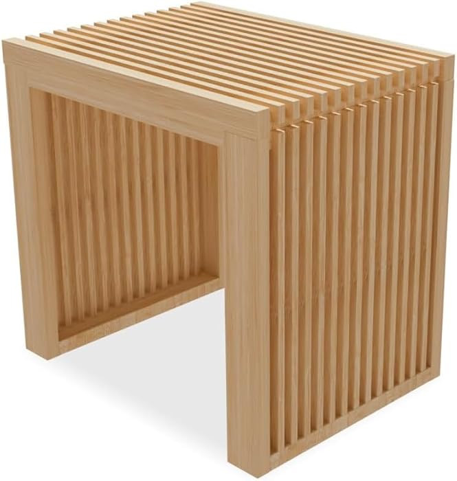 Small Bamboo Dining Bench, 17inch Farmhouse Decor Indoor Kitchen Table Bench, Entryway Shoe Rack ... | Amazon (US)