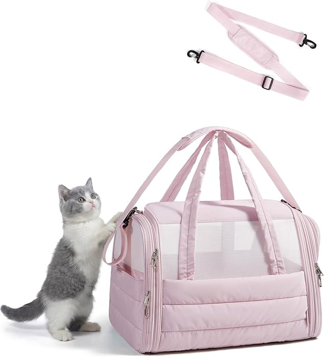 BAGSMART Cat Carrier: Soft-Sided Pet Carrier for Small Medium Cats Dogs Puppy Quilted Collapsible... | Amazon (US)