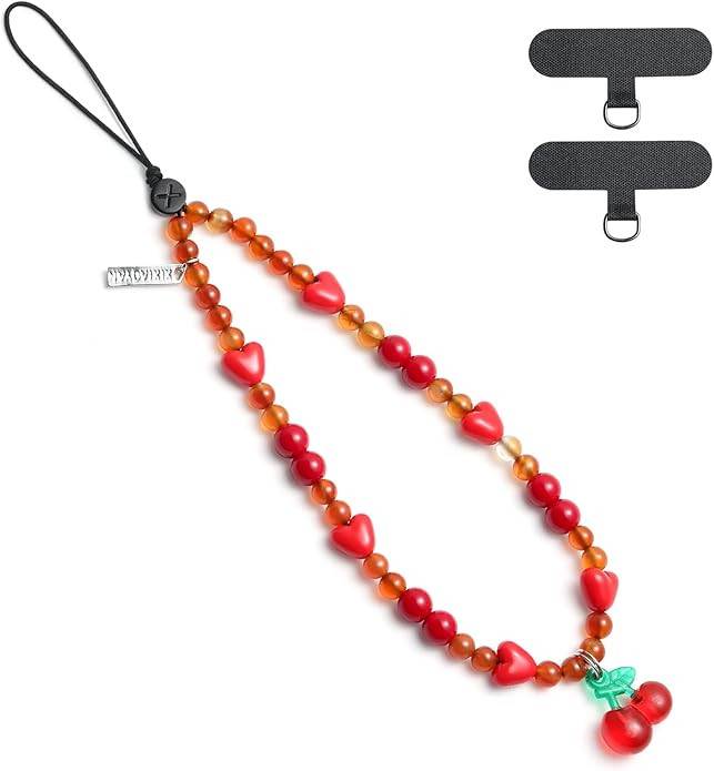 XIXIAOYANE Legant black bow beaded mobile phone charm -Stylish and lovely mobile wrist strap, cut... | Amazon (US)