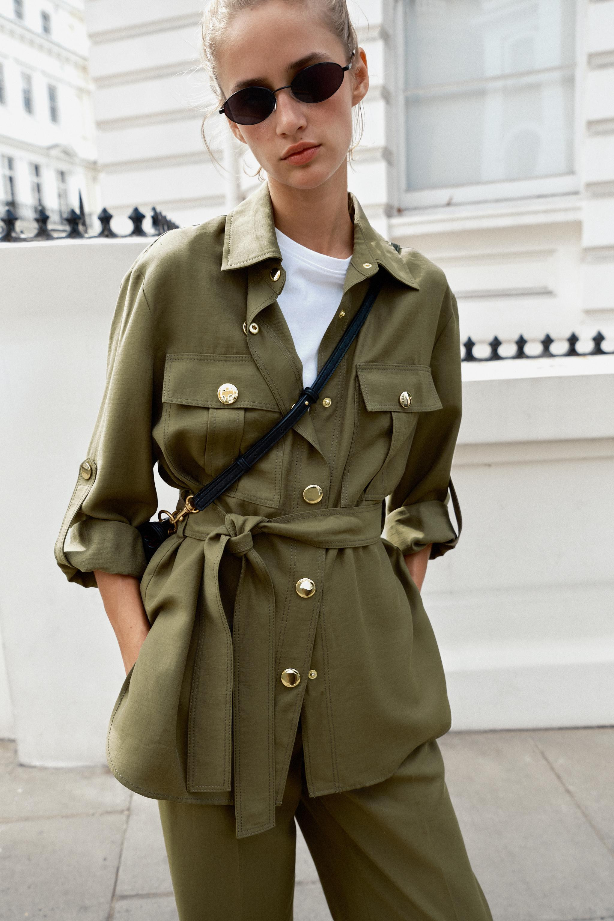 BELTED SAFARI JACKET | Zara US