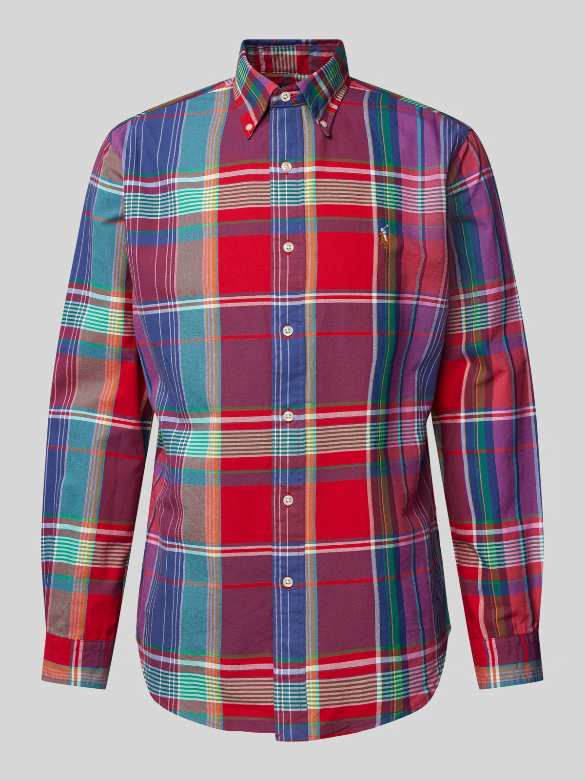 Custom fit vrijetijdsoverhemd met button-downkraag in rood | Peek & Cloppenburg NL