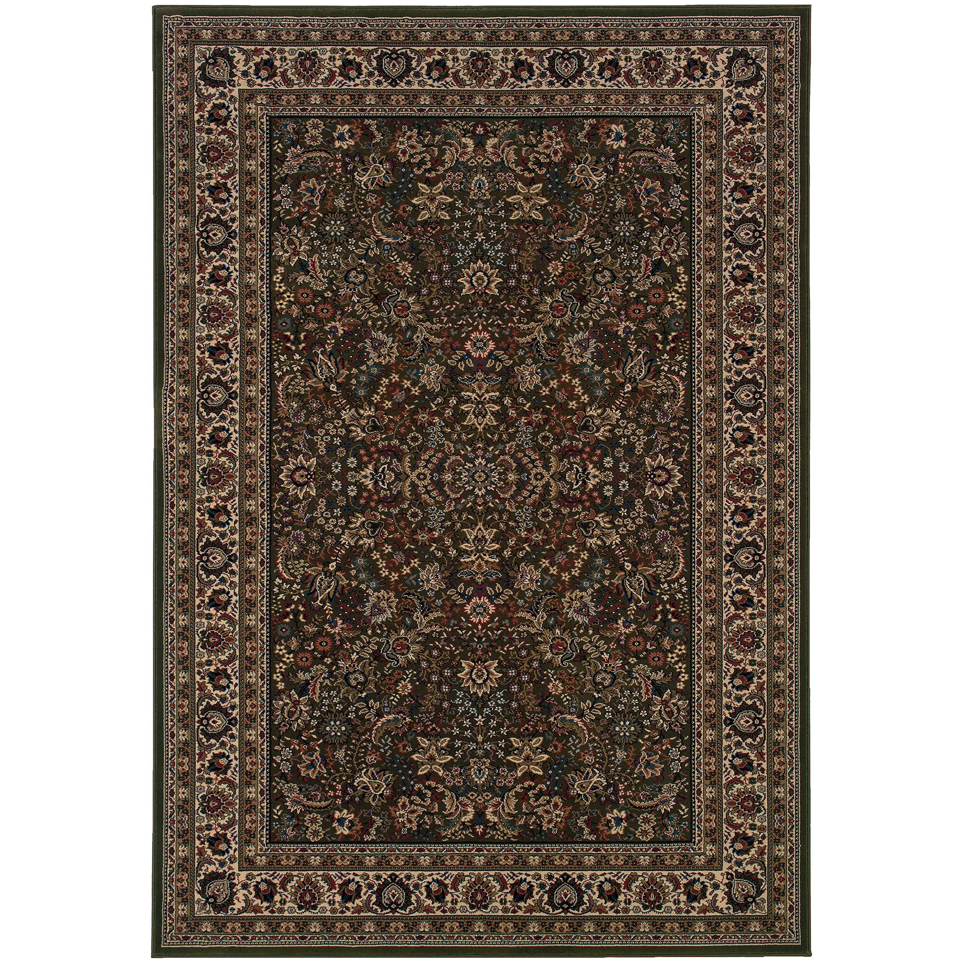 Shelburne Oriental Green/Ivory Area Rug | Wayfair North America