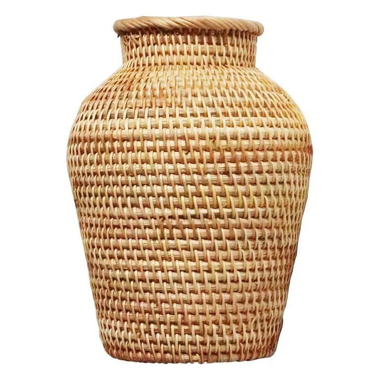 mynkyll Rattan Vase Flower Pot Holder Plant Storage Wicker Vases Decor | Walmart (US)