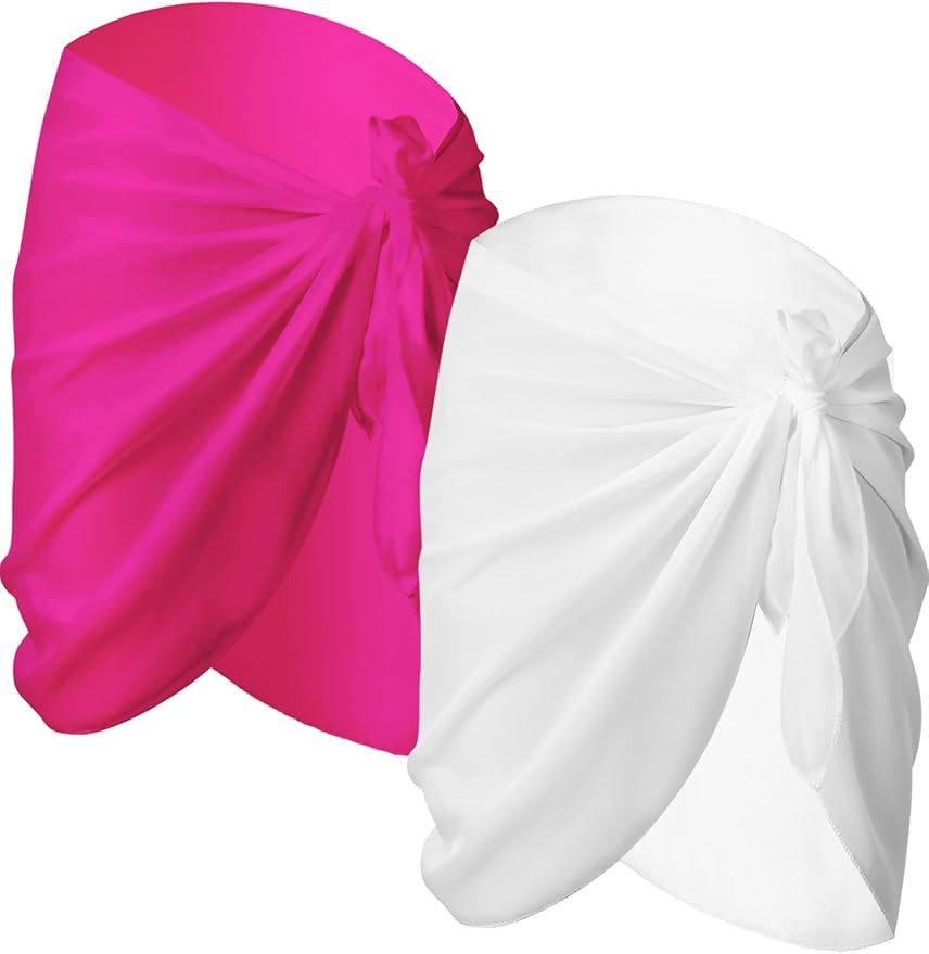 Chuangdi 2 Pieces Sarong Coverups for Women Bathing Suit Wrap Swimsuit Skirt Beach Bikini Cover U... | Amazon (US)