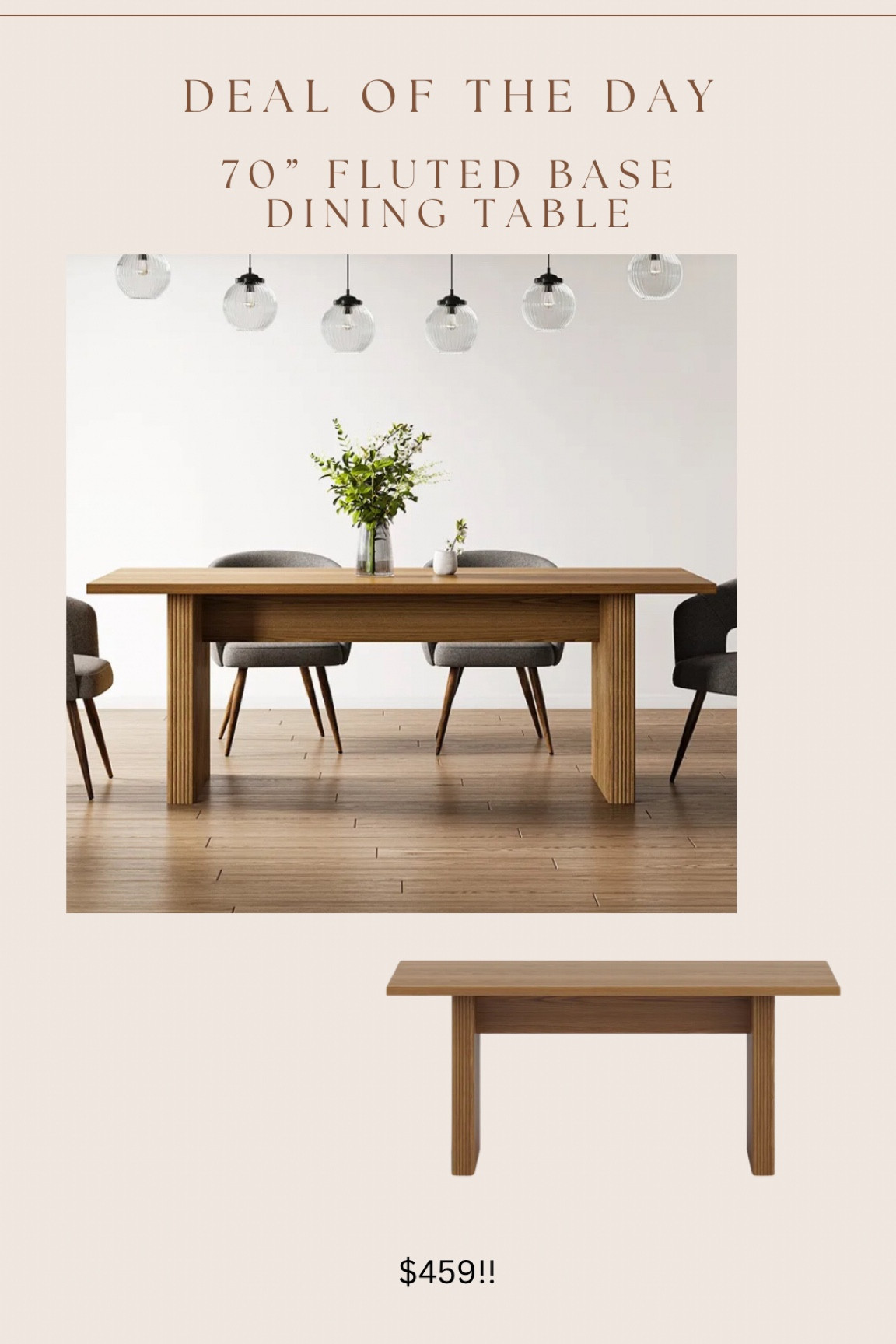 New find! Fluted base dining table for only $459! Can seat 6 

#LTKhome #LTKsalealert #LTKstyletip