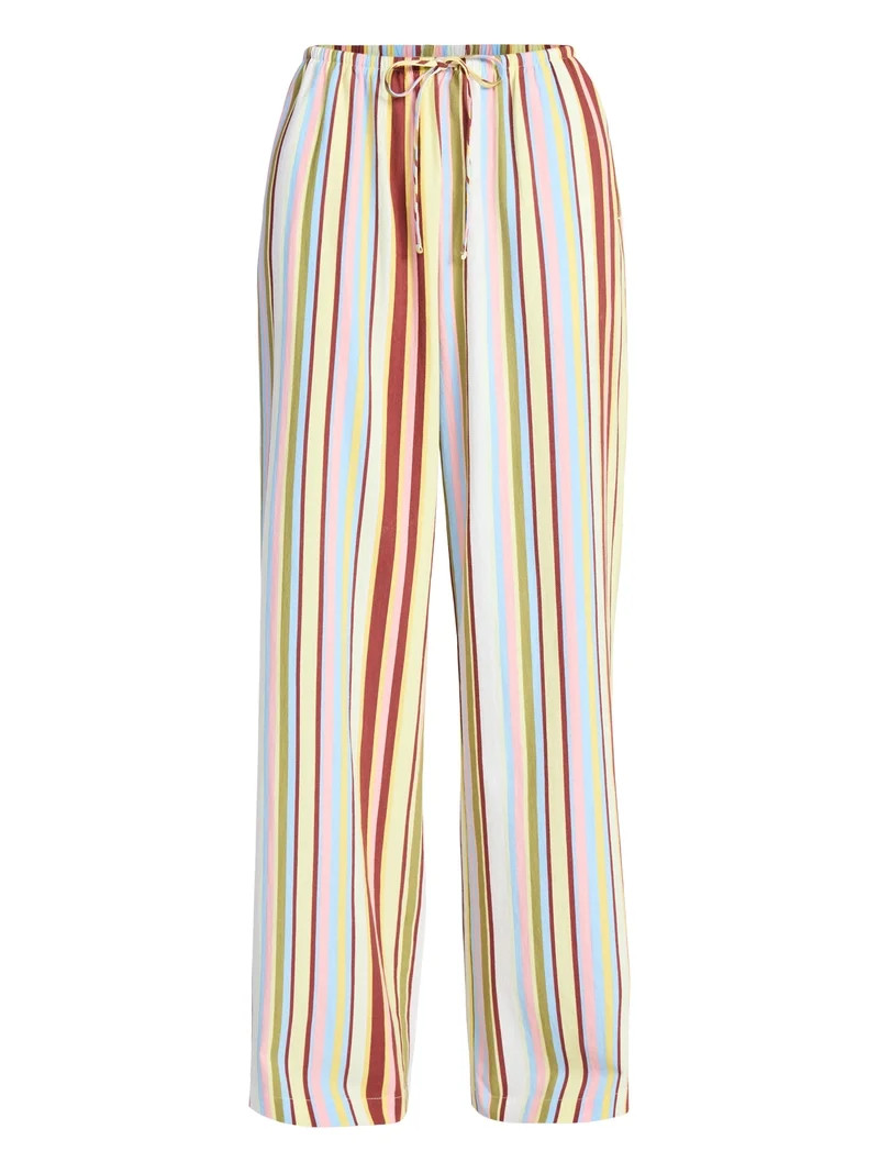 No Boundaries Cotton Pull-On Beach Pants, Women's & Women's Plus XXS-4X | Walmart (US)