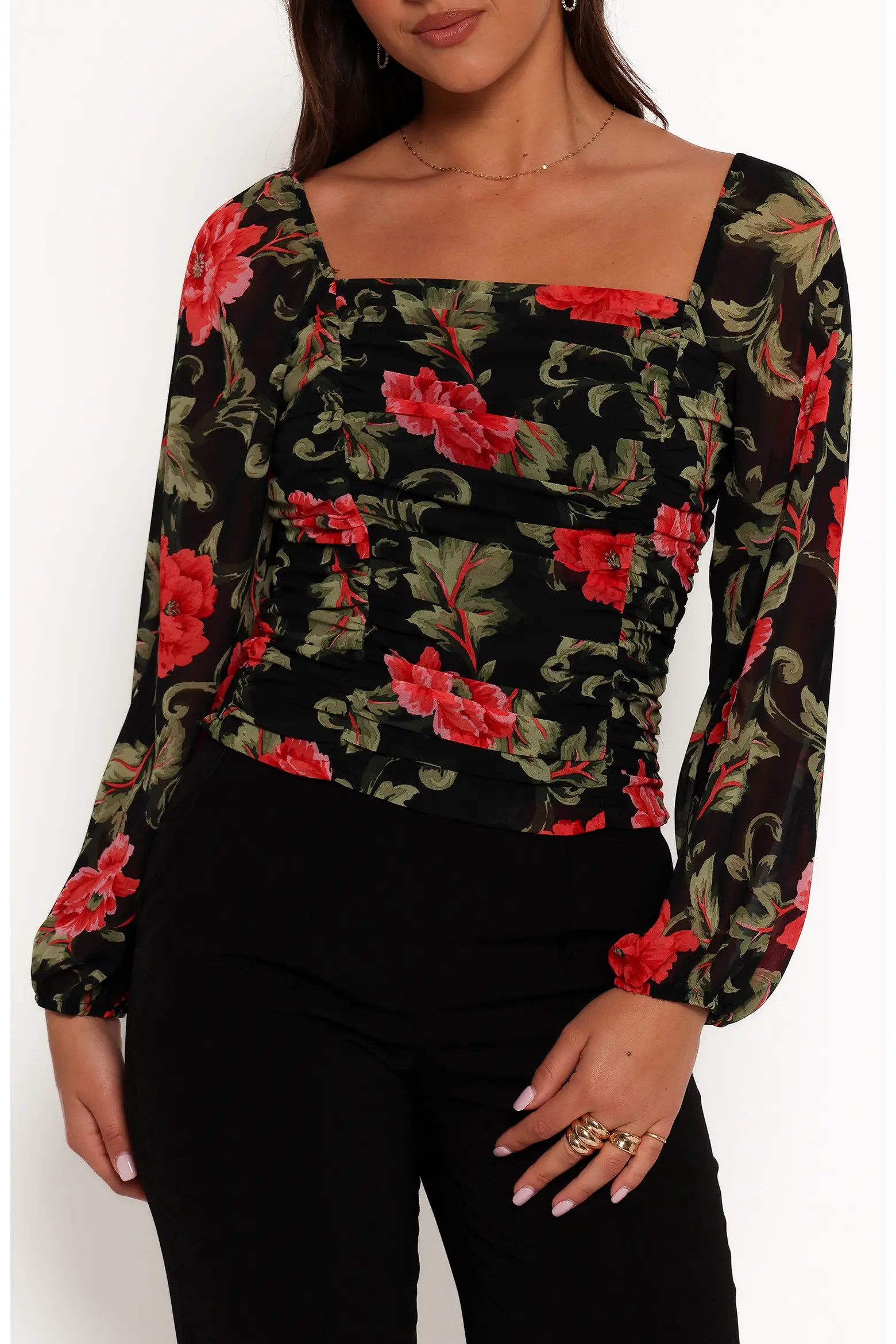 Maia Floral Ruched Top (Women) | Nordstromrack | Nordstrom Rack