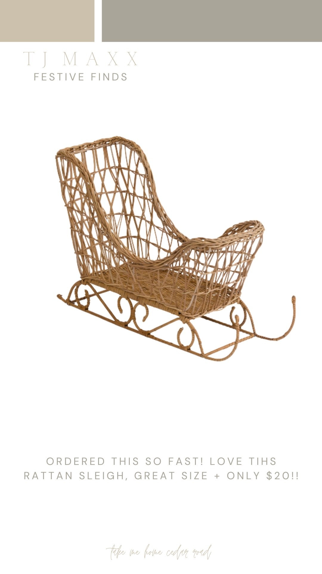 Cutest rattan sleigh!! Can’t believe this price

Christmas decor, holiday decor

#LTKSeasonal #LTKHome #LTKHoliday