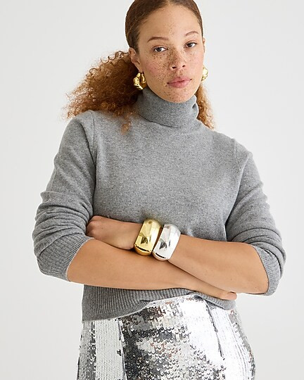 Cashmere shrunken turtleneck sweater | J. Crew US