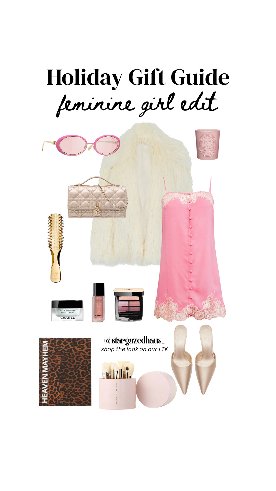 Soft, romantic, and unapologetically feminine — the perfect holiday gifts for the girl who loves blush tones, cozy textures, and pretty little luxuries. The feminine girl edit is officially here. 💗✨

#holidaygiftguide
#feminineaesthetic
#giftideasforher
#pinkedit
#romanticstyle
#prettythings
#femininestyle
#winterstyleedit
#cozychic
#roseobsessed
#luxurybeautyfinds
#holidayinspo
#elevatedgifts
#softgirlstyle 

 #LTKGiftGuide #LTKHoliday #LTKFindsUnder100