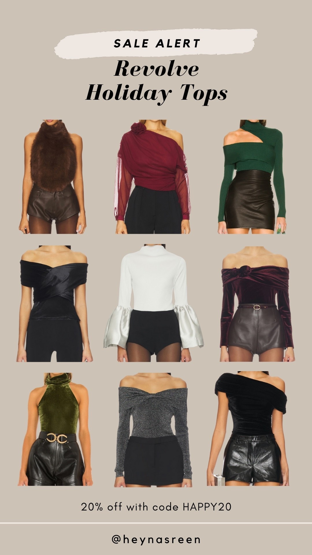 Revolve has the best holiday tops, and they're on sale for 20% off right now with code HAPPY20 ❤️ 

#LTKSeasonal #LTKSaleAlert #LTKHoliday