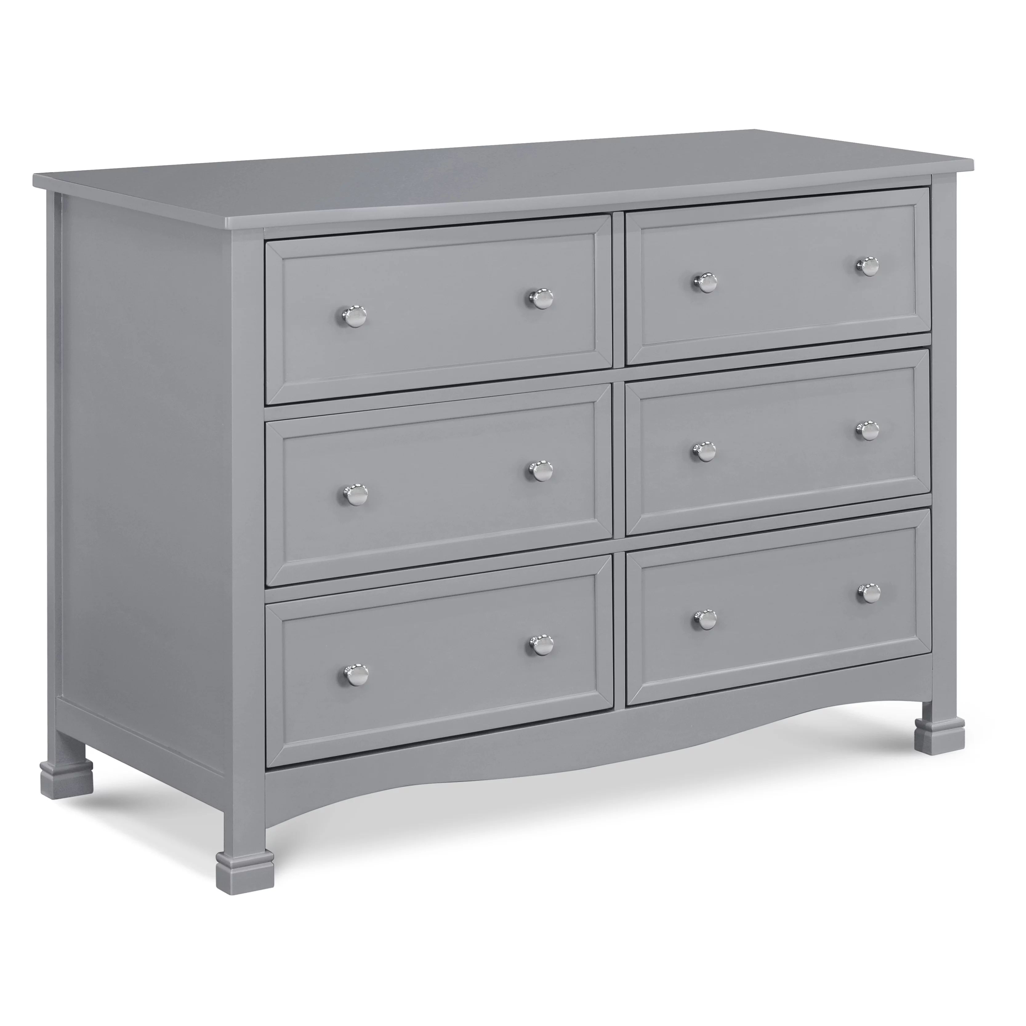 DaVinci Kalani 6 Drawer Double Wide Dresser in Grey Finish | Walmart (US)