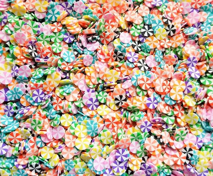 15 Gram Candy Peppermint Polymer Clay Slices Mix, Rainbow Candy Sprinkles, Candy Polymer Clays fo... | Amazon (US)