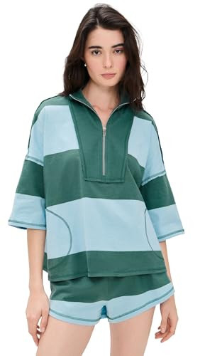 Free People Women's Retro Rugby Set, Heritage Green Combo, XL | Amazon (US)