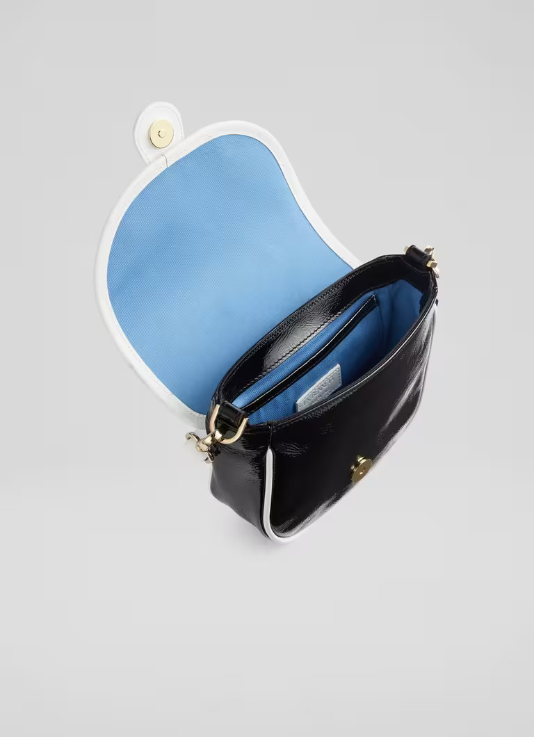 Dee Black Saddle Crossbody Shoulder Bag | L.K. Bennett (UK)