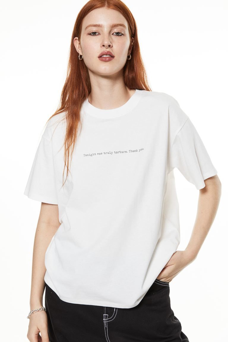 Oversized printed T-shirt | H&M (UK, MY, IN, SG, PH, TW, HK)