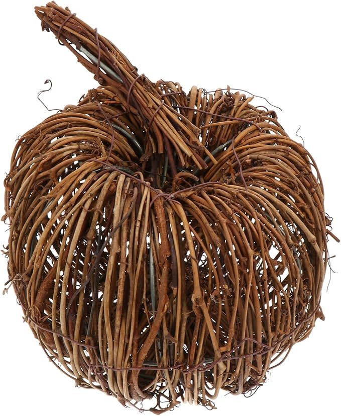 Wicker Rattan Pumpkins Natural Grapevine Ball Pumpkins Ornament for Halloween Fall Thanksgiving P... | Amazon (US)