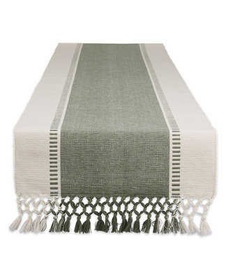 Dobby Stripe Table Runner, 13" x 108" | Macy's
