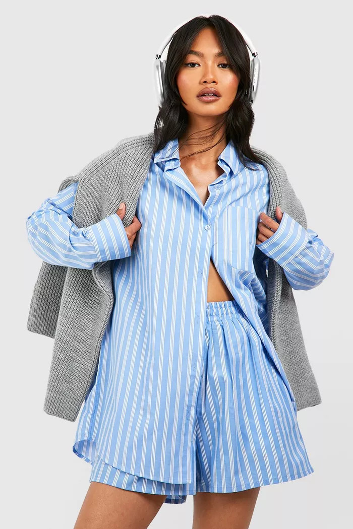 Stripe Oversized Shirt | Boohoo.com (UK & IE)