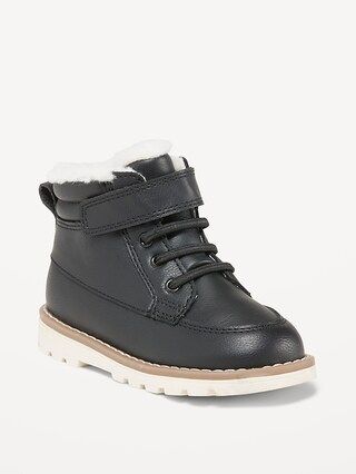 Faux-Leather Ankle Boots for Toddler Boys | Old Navy (US)