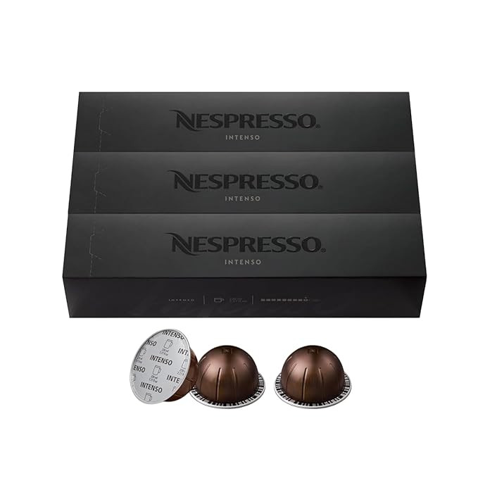 Nespresso Capsules Vertuo, Intenso, Dark Roast Coffee, 30-Count Coffee Pods, Brews 7.8oz. | Amazon (US)